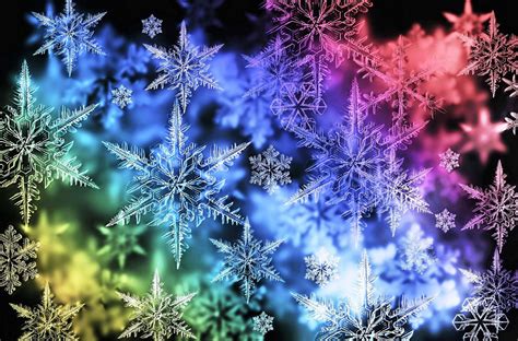 Magic Rainbow Snowflakes: A Nature's Gift for Winter Wonderland